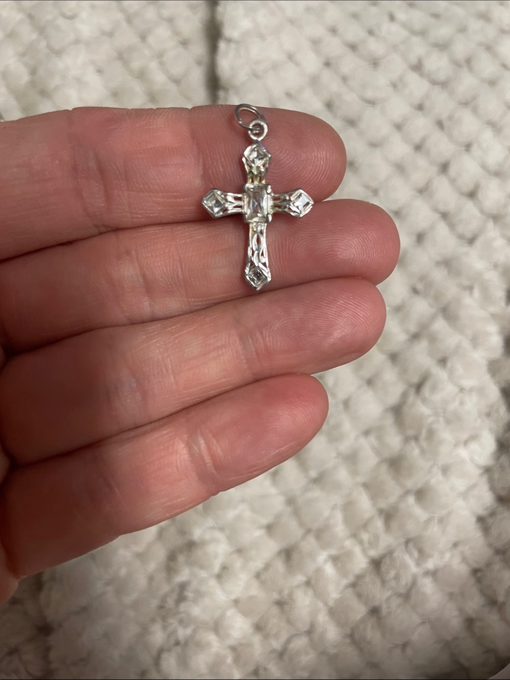 Sterling silver diamond accent charm/pendant